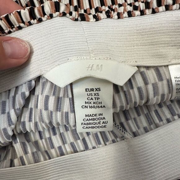 H&M Checkered Flare Pants Sz XS - Picture 4 of 4